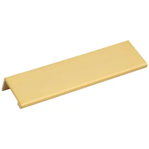 6" Overall Length Aluminum Brushed Gold Edgefield Cabinet Tab Pull #A500-6ABG