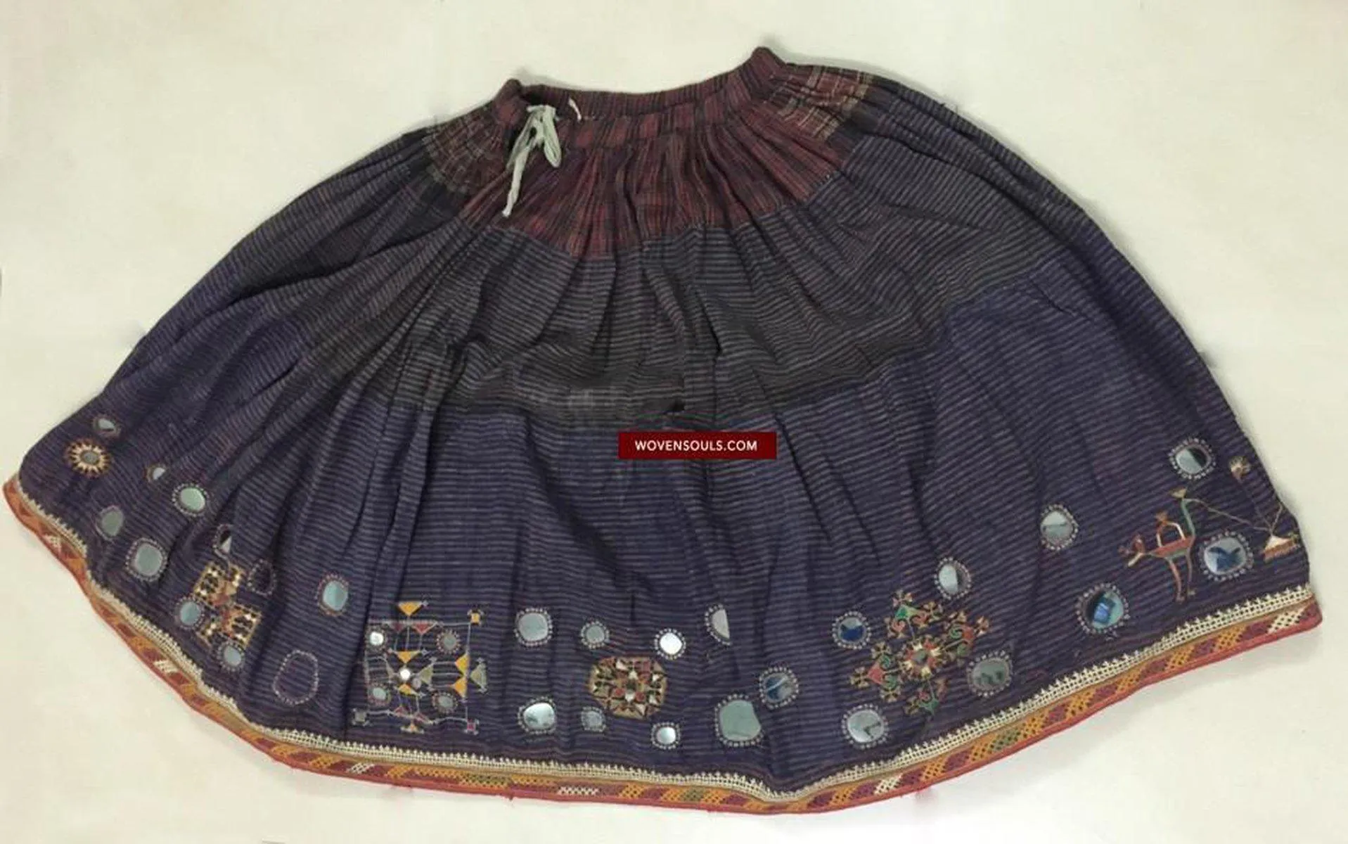 848 Old Bishnoi Skirt with Figurative Embroidery SOLD