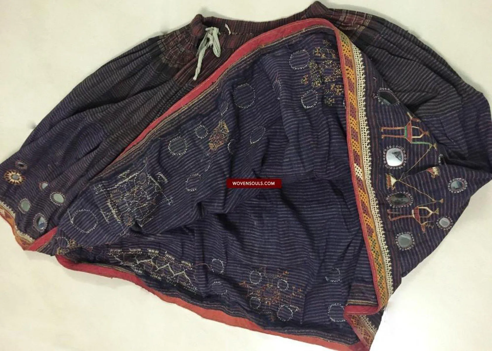 848 Old Bishnoi Skirt with Figurative Embroidery SOLD