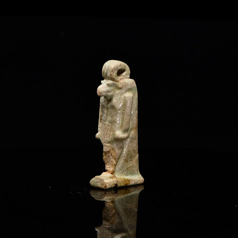 An Egyptian Faience Amulet of Thoth, Late Period, ca. 664 - 332 BCE