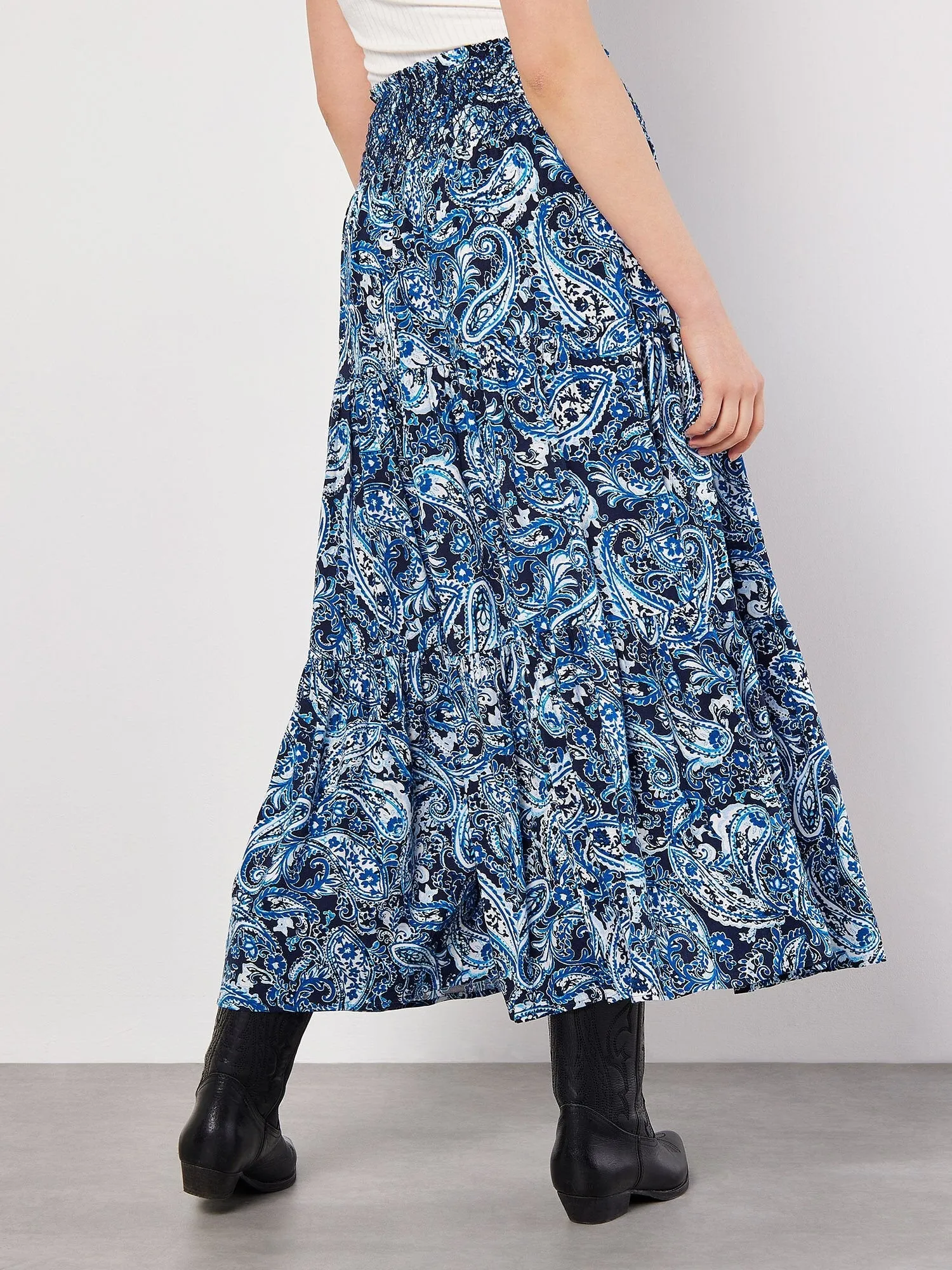 APRICOT - Paisley Tiered Skirt - 831100 - FINAL SALE