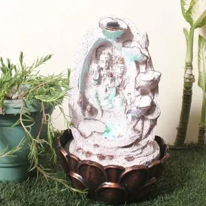 Art N Hub Lord Ganesha Indoor Waterfall Fountain Office Decorative Items for Desk Best Welcome Gifts for Guest Also Best Gift Items for Home Decoration (27 x 27 x 39 CM | Dotted Pink Copper)