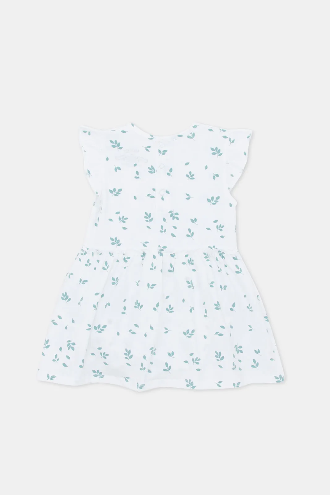 Baby Girls White Floral Print Dress