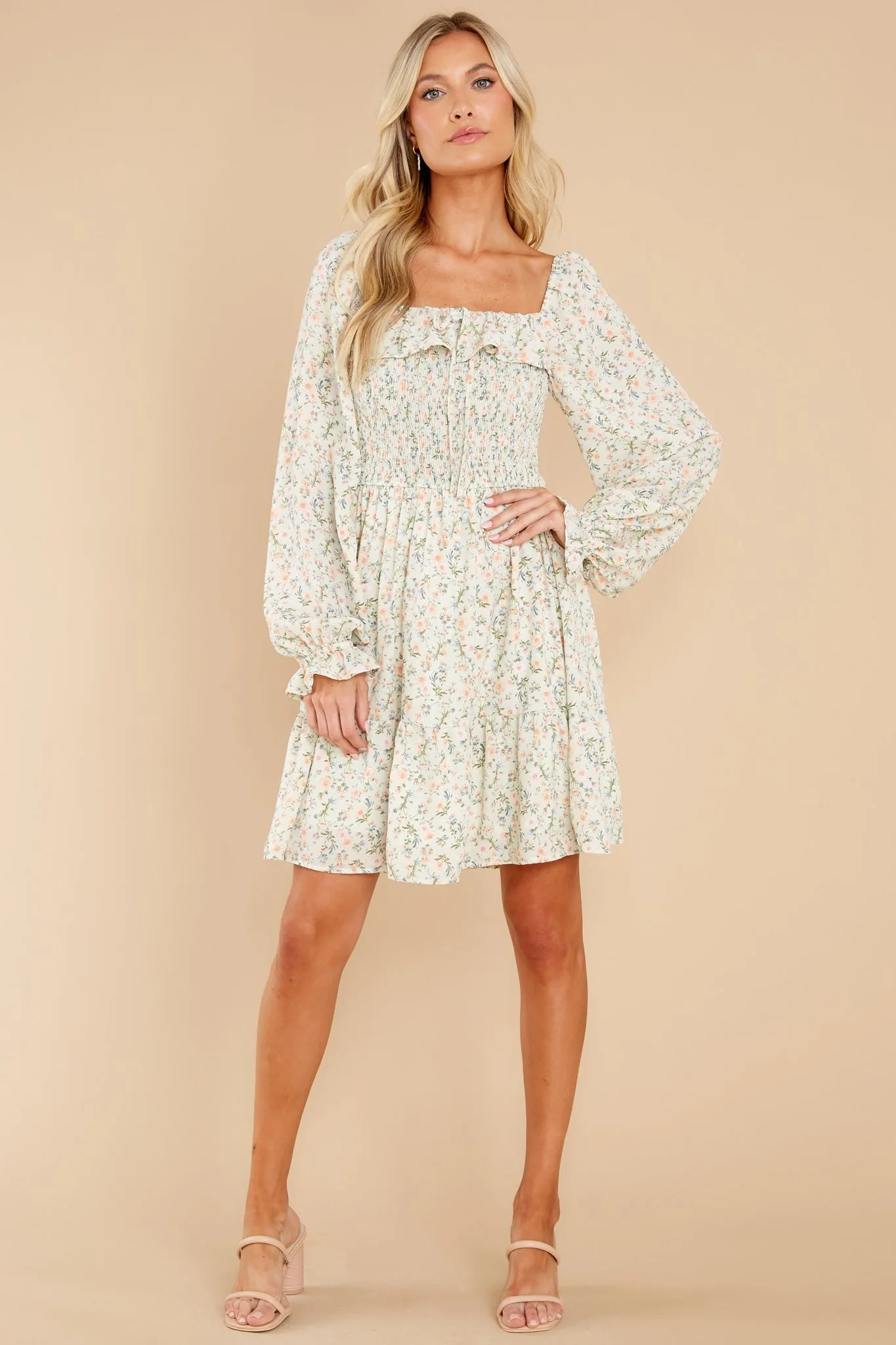 Be Amazing Mint Floral Print Dress