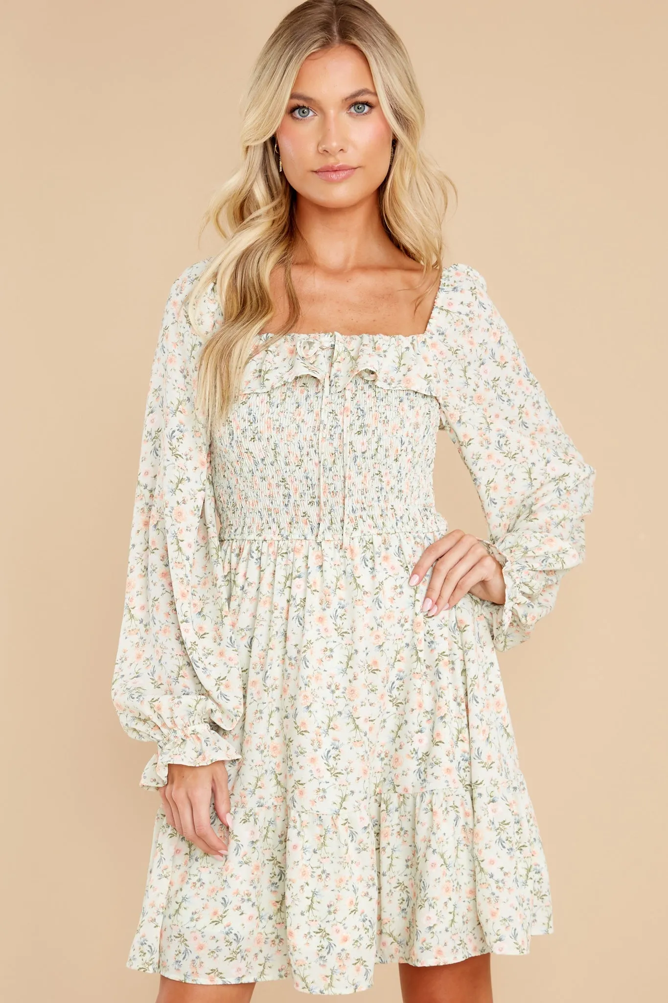 Be Amazing Mint Floral Print Dress