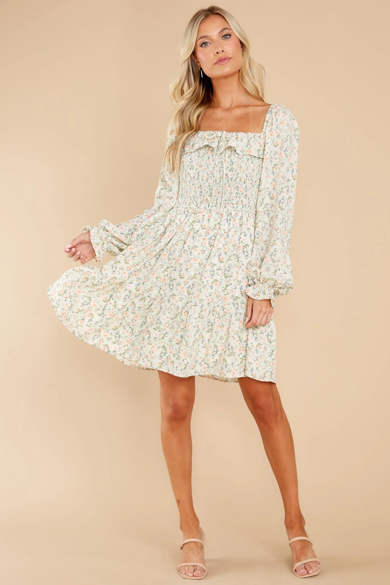 Be Amazing Mint Floral Print Dress