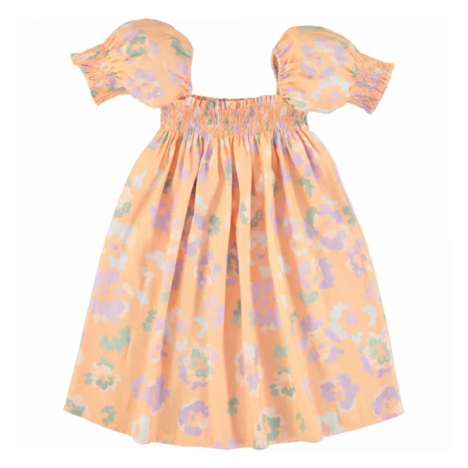 Bebe Organic Floral Puff Sleeve Baby Dress