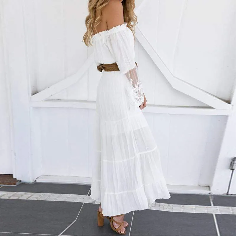 Boho Sexy Lace Beach Maxi Long Dress