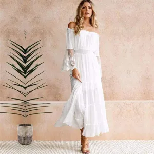 Boho Sexy Lace Beach Maxi Long Dress