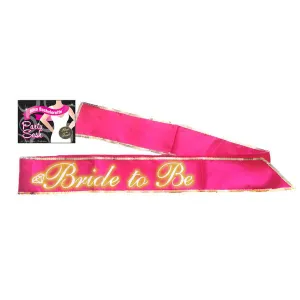 Bride-To-Be Sash - Glow In The Dark - Glow in the Dark Hot Pink Hen's Party Sash