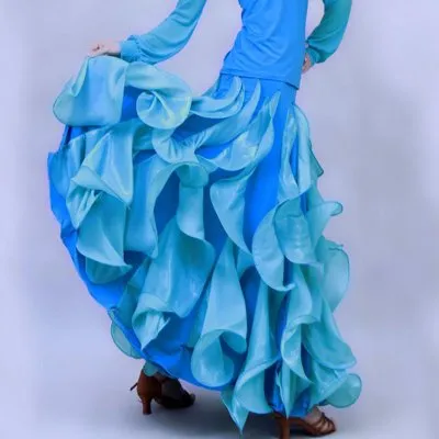 Cascade of Ruffles! Flamenco, Tango, Ballroom Showcase & Performance Skirt