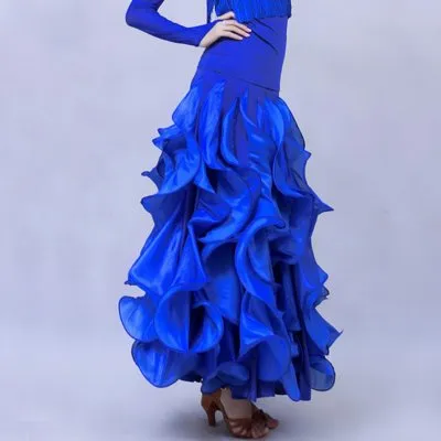 Cascade of Ruffles! Flamenco, Tango, Ballroom Showcase & Performance Skirt