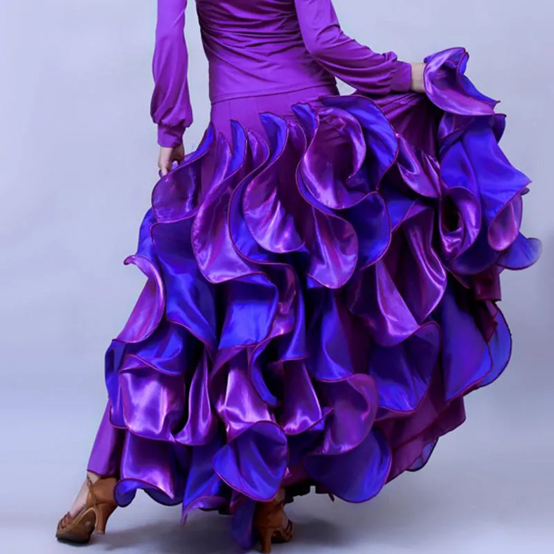 Cascade of Ruffles! Flamenco, Tango, Ballroom Showcase & Performance Skirt