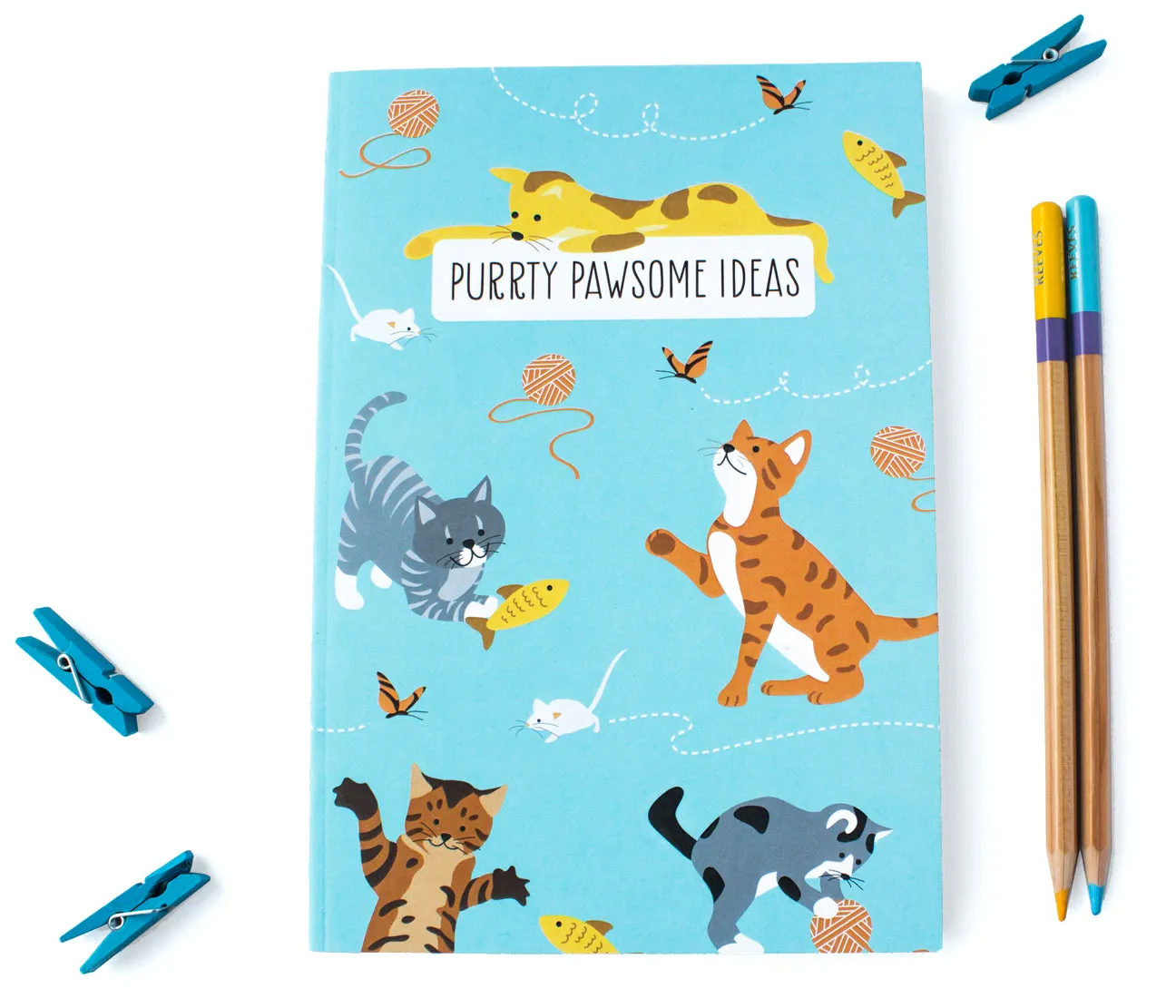 Cat Notebook Journal - Playful cats