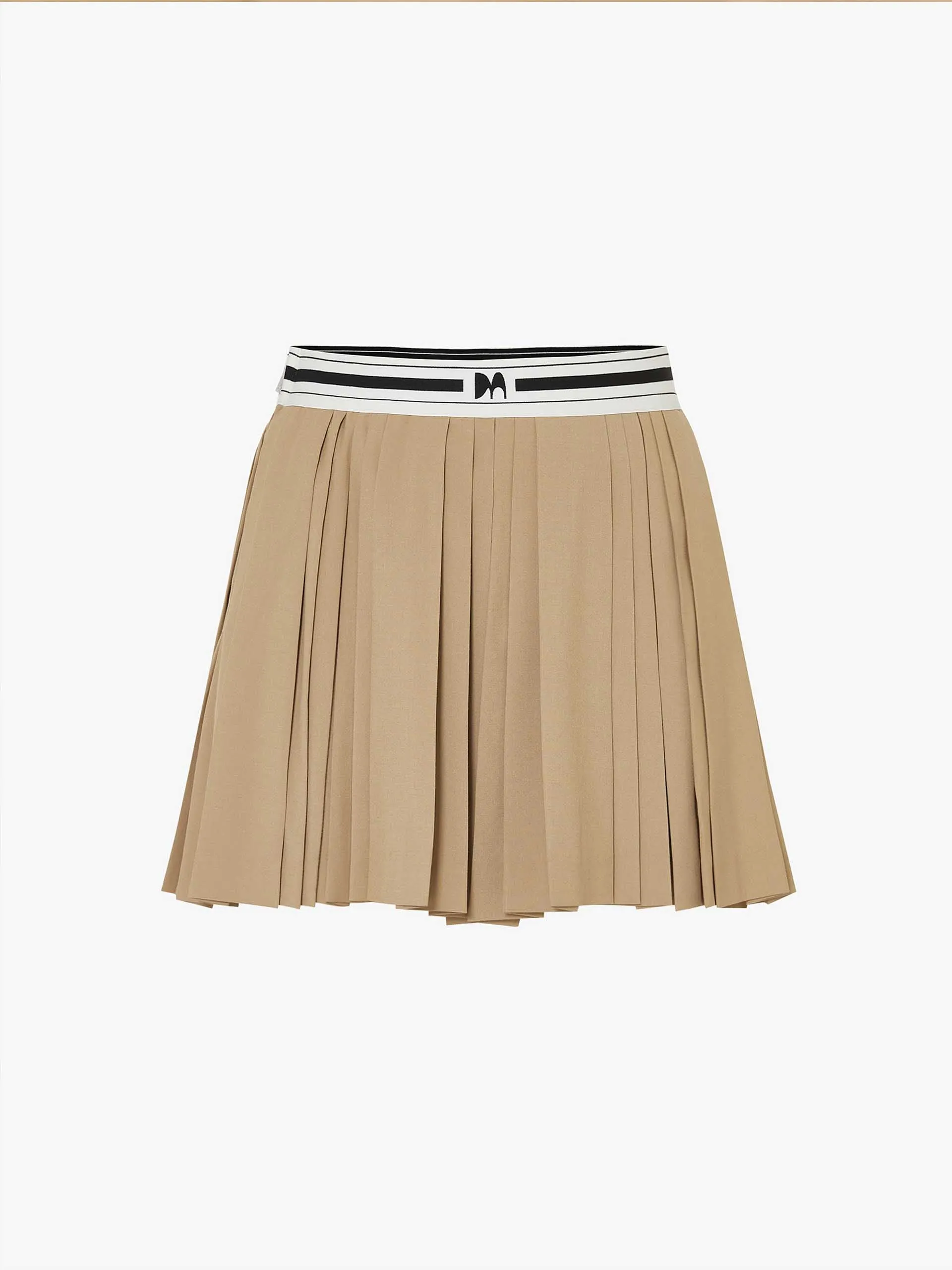 Contrast Waist Pleated Skort