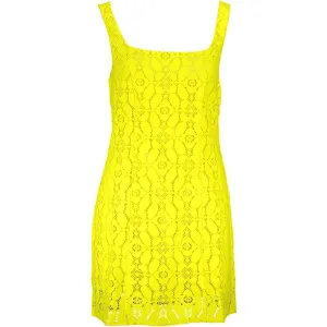 Desigual Yellow Polyester Women Sleeveless Dress