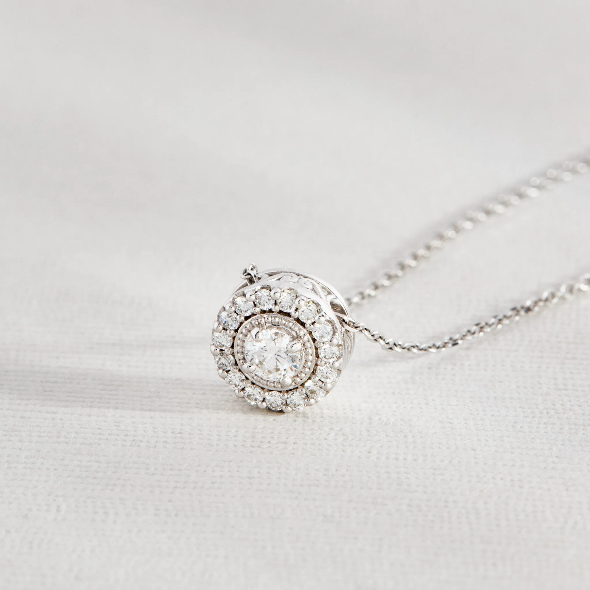 Diamond Halo Necklace