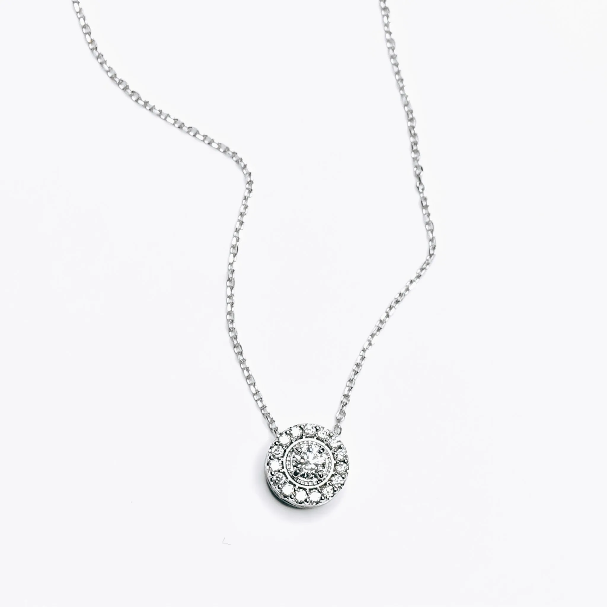 Diamond Halo Necklace