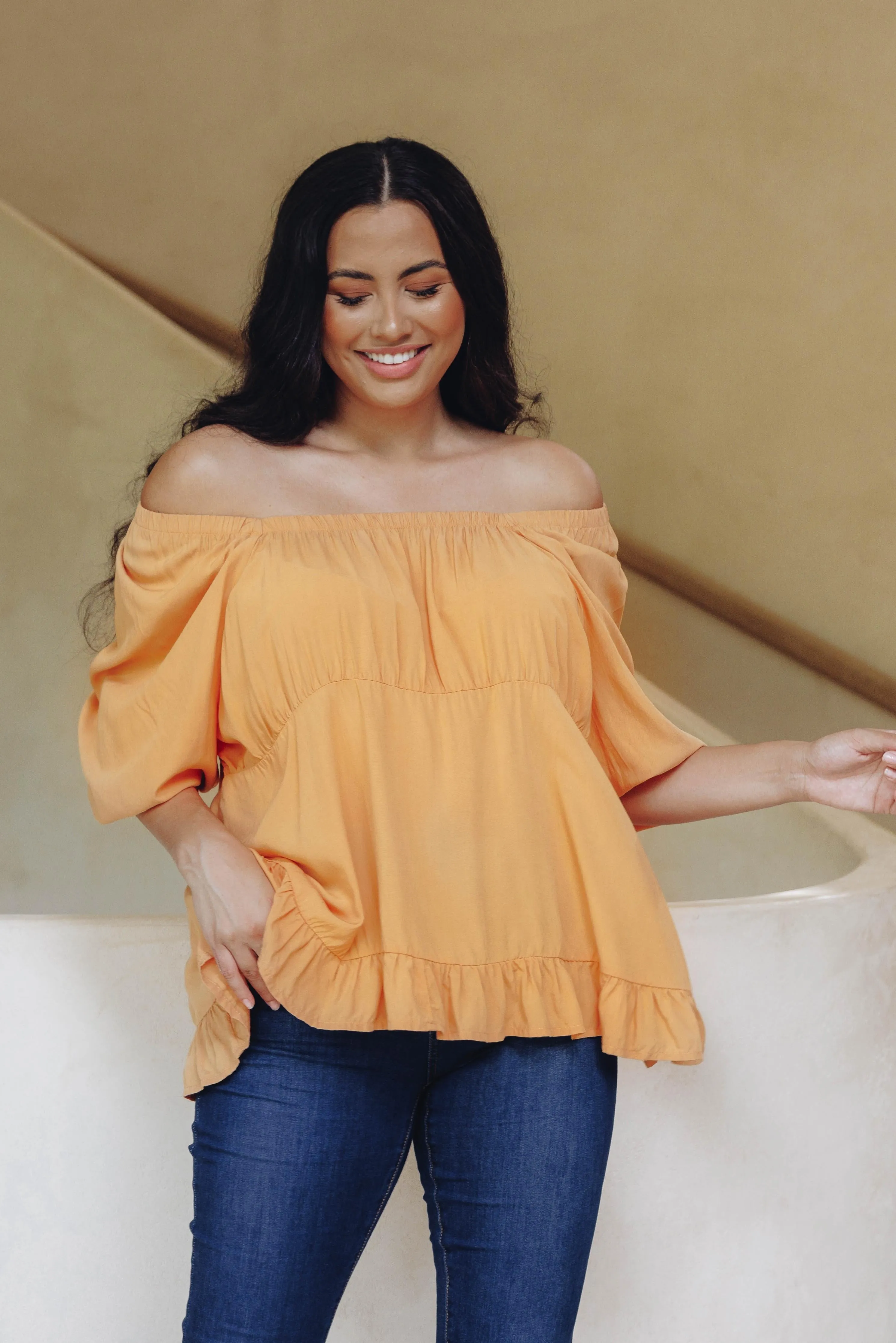 Elfie Ruffle Top | Citrus | FINAL SALE