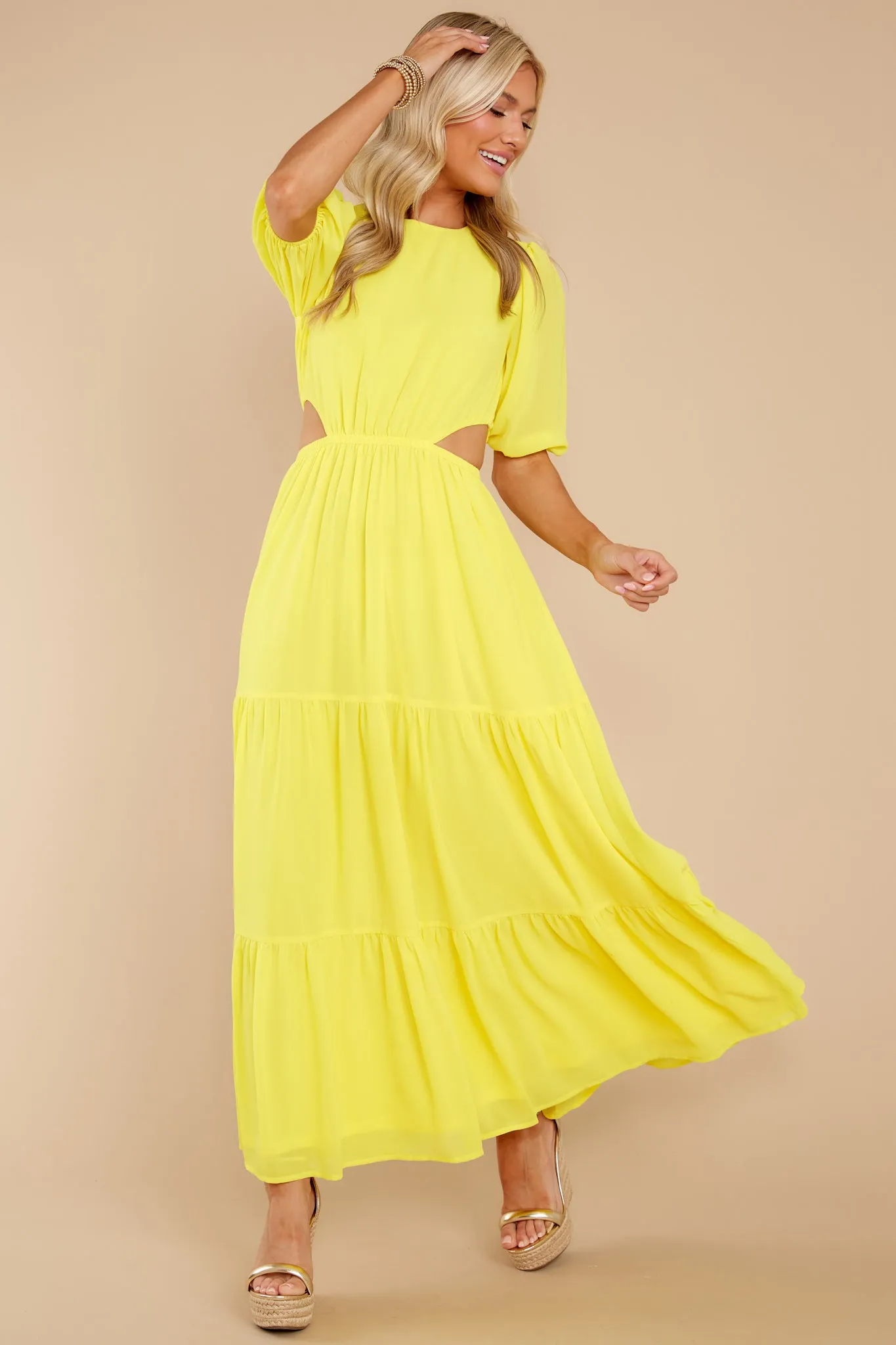 Enjoy The Sunshine Yellow Maxi Dress