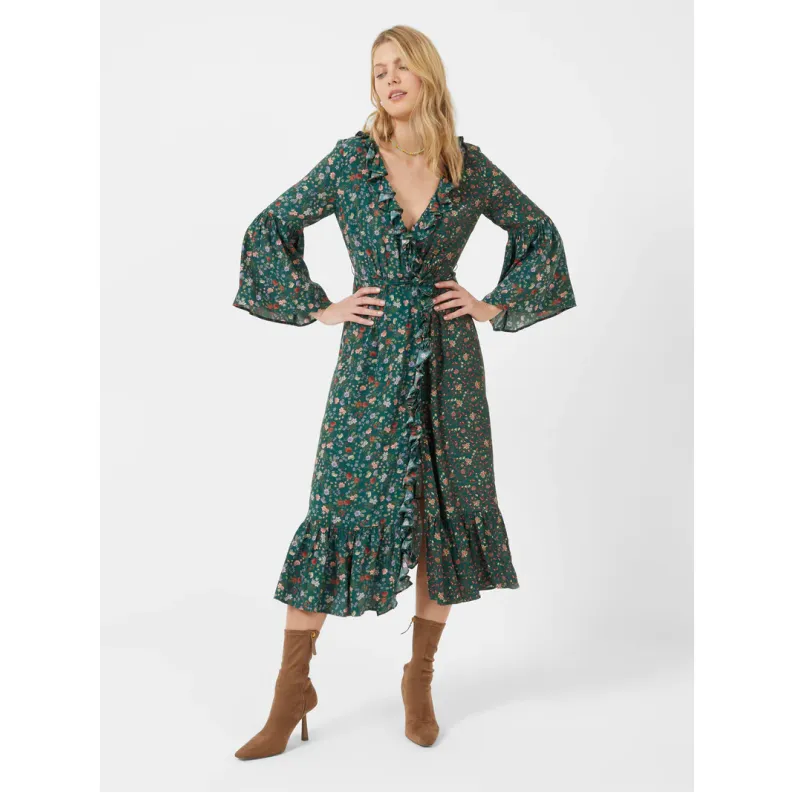 French Connection Annifrida Delphine Wrap Midi Dress 71TOA