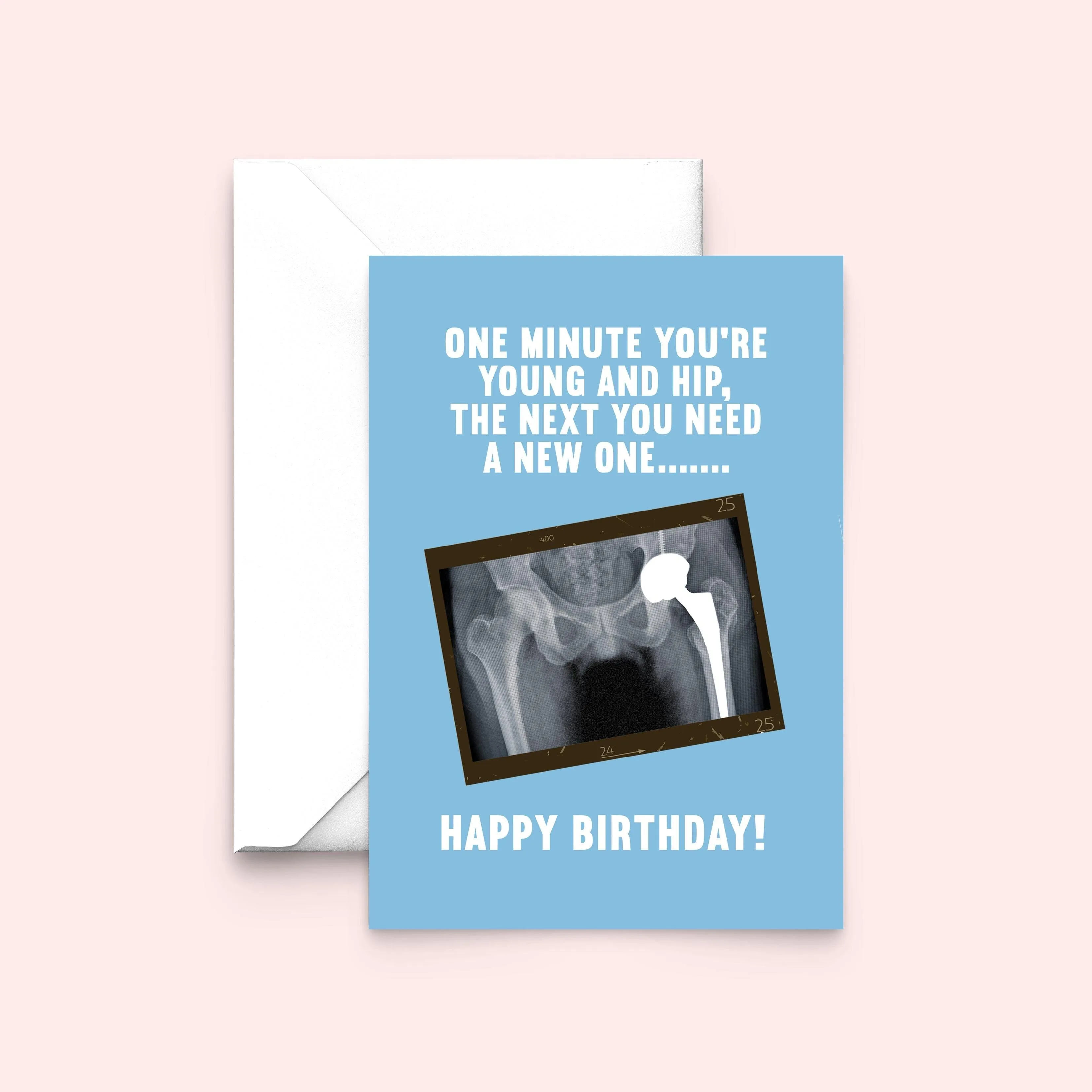 Funny New Hip Birthday Card