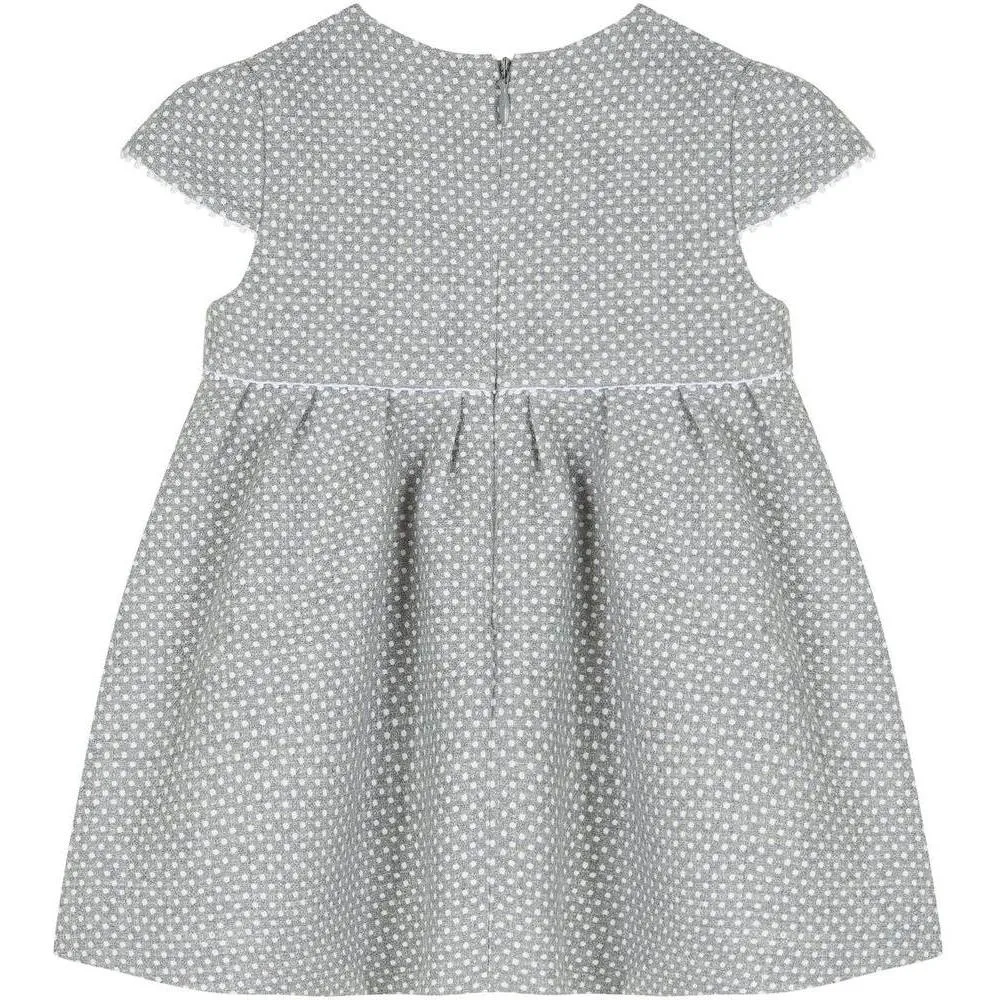 Girls Pastel Grey Viscose Dress