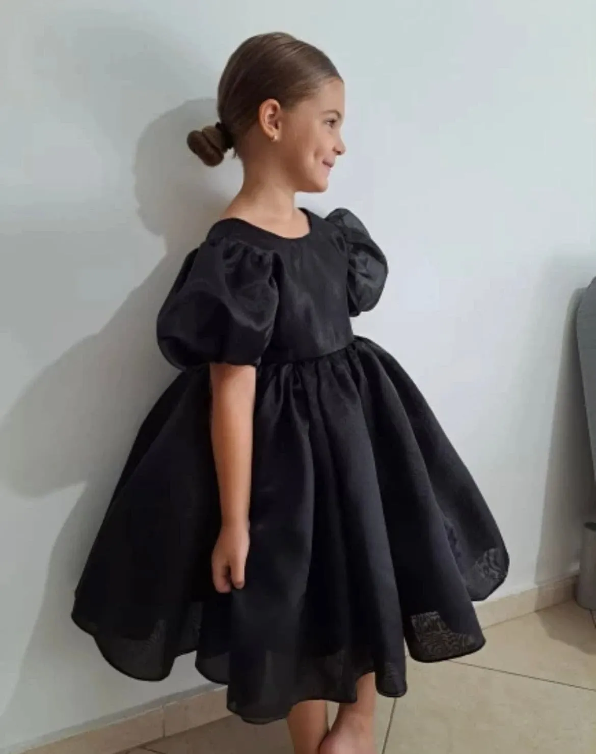 Girls Puff Sleeve Princess Dress