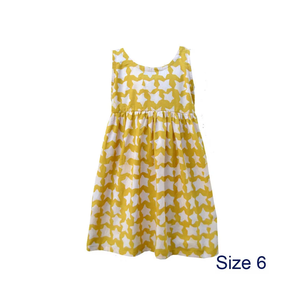 Girls Sundress Gold Stars Global Mamas