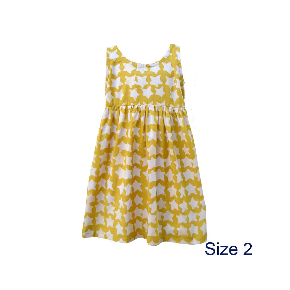 Girls Sundress Gold Stars Global Mamas