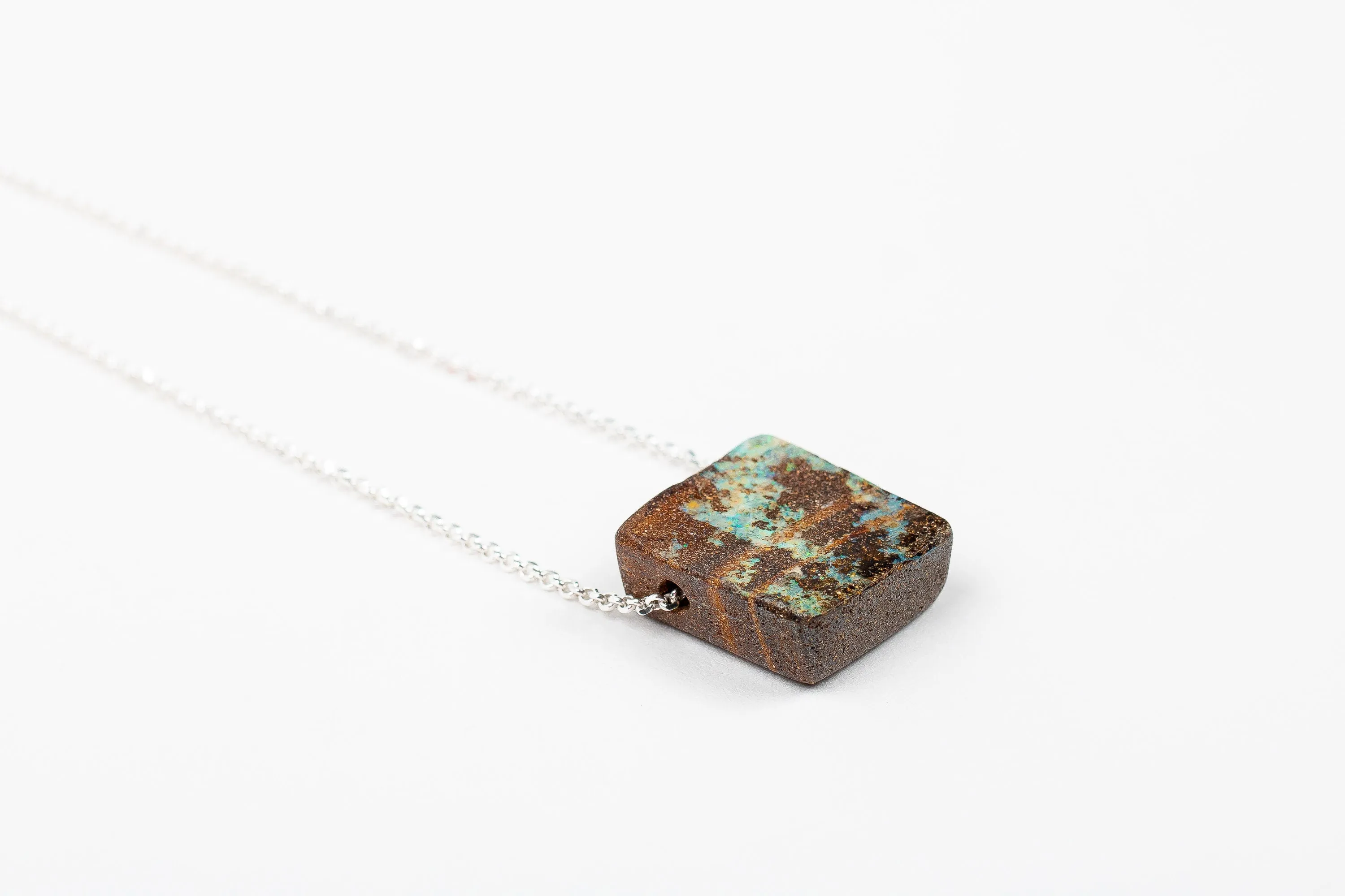 Green Boulder Opal Necklace