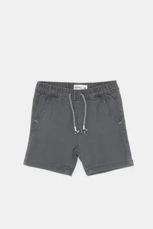 Infant Boys Pull On Grey Denim Short