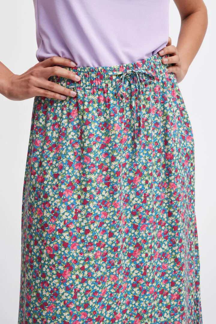 Joella Maxi Skirt - Palace Blue Ditsy Mix