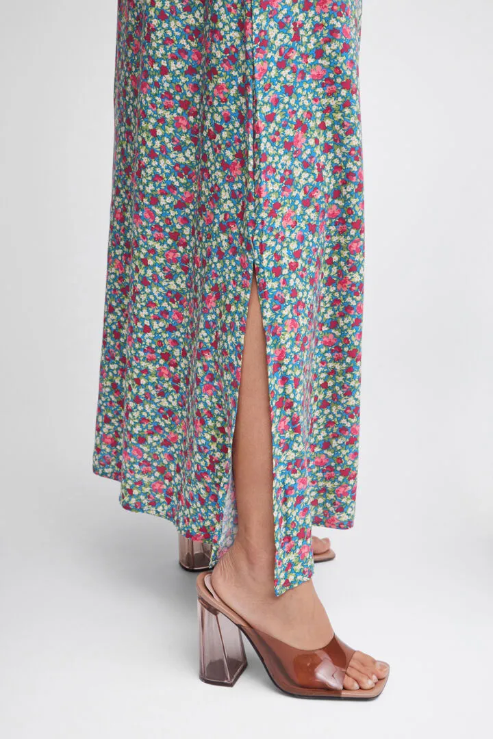 Joella Maxi Skirt - Palace Blue Ditsy Mix