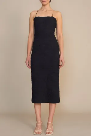 Kallmeyer Black Poplin Strappy Smocked Dress