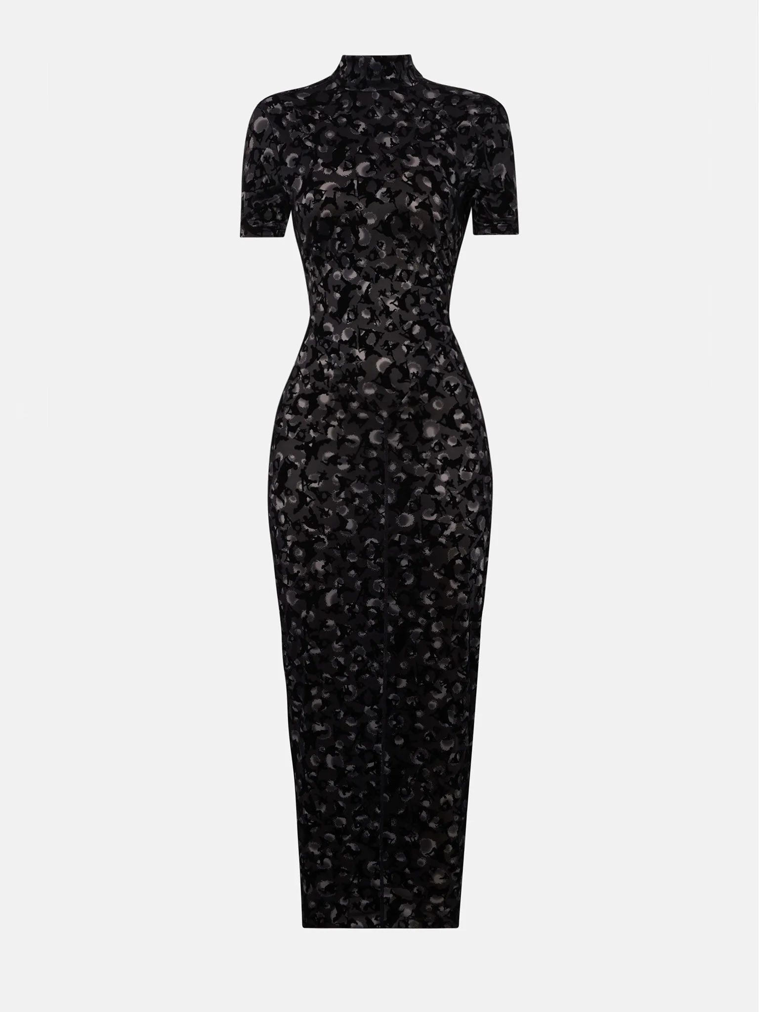 Knockout Dress Black Leopard Print