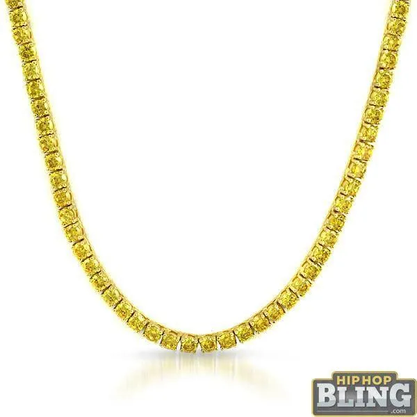 Lemonade 6MM CZ Gold Stainless Steel Tennis Chain