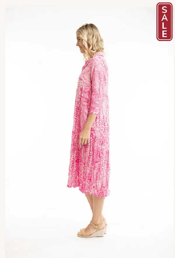 Leros Layers Dress-fushia