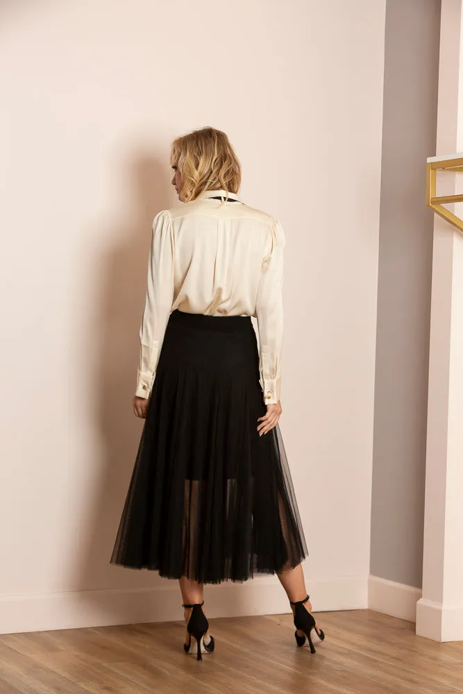 Lilliana Tulle Skirt with Merino Wool Lining