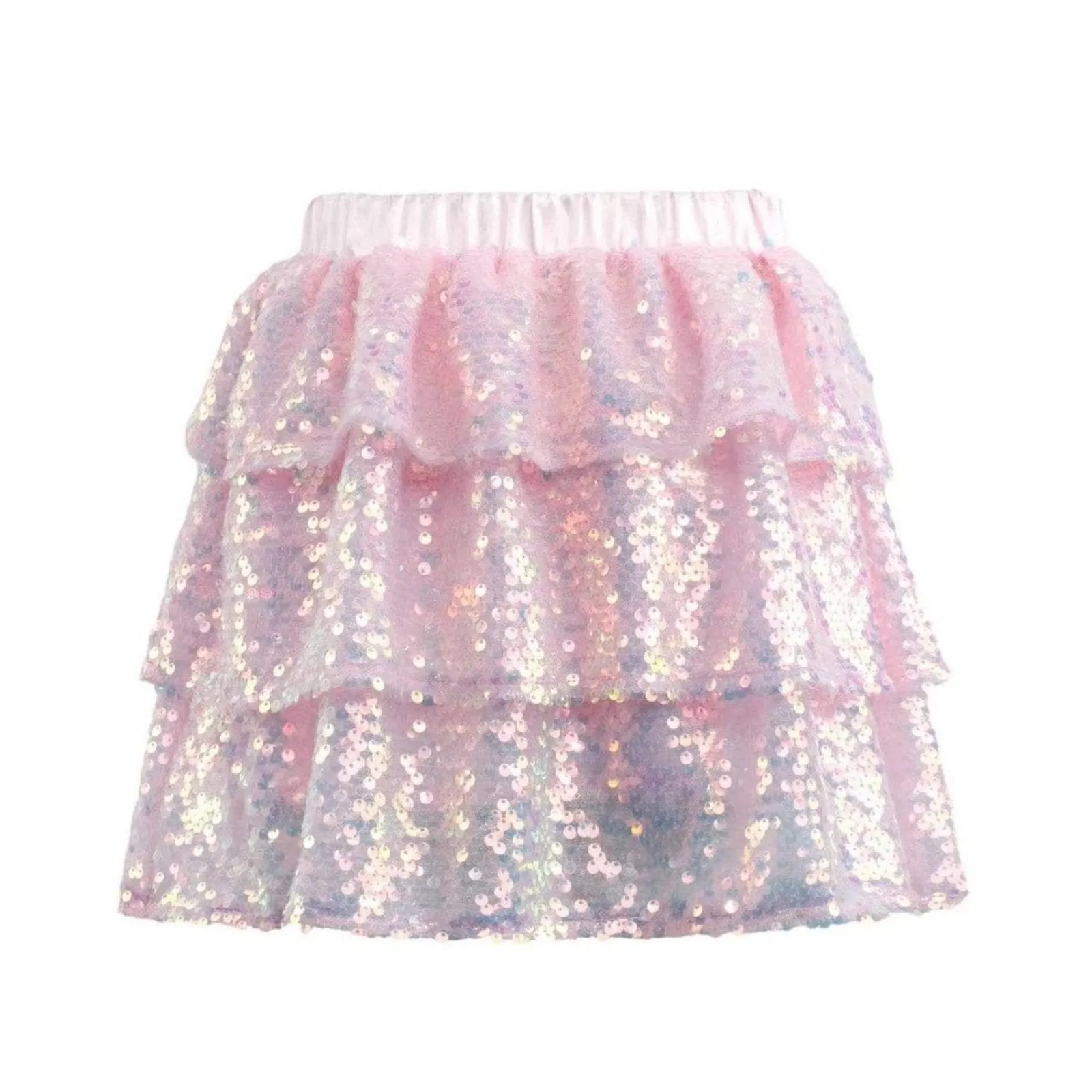 Lola and The Boys Iridescent Shimmer Sequin Skirt