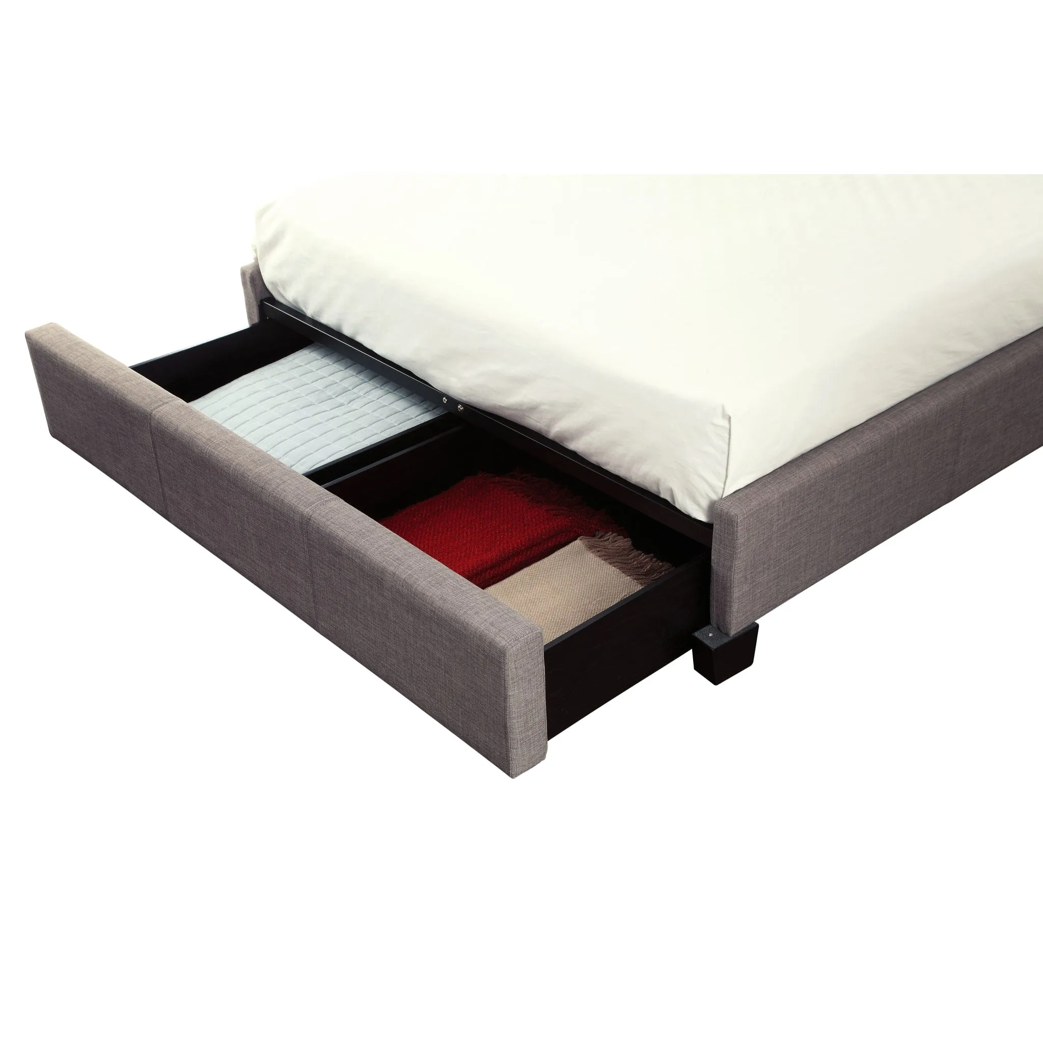 Madeleine Wingback Upholstered Platform Storage Bed