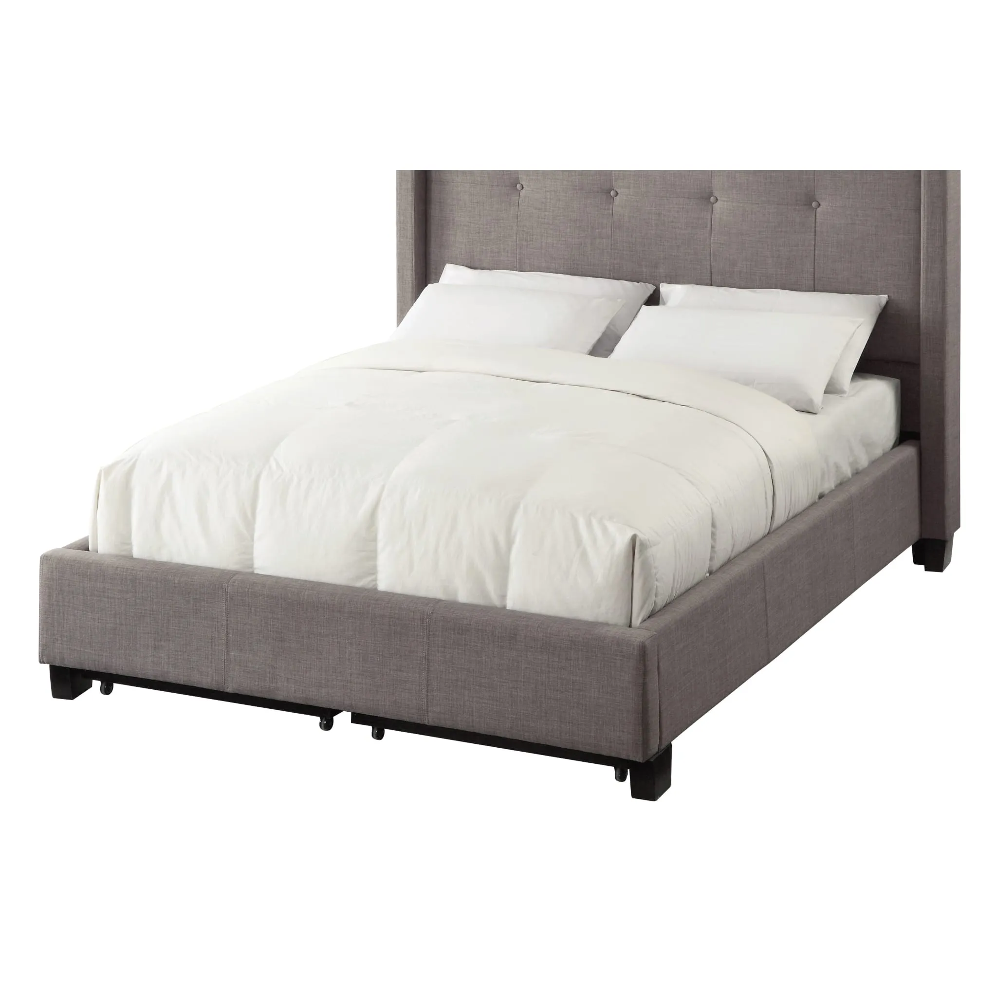 Madeleine Wingback Upholstered Platform Storage Bed