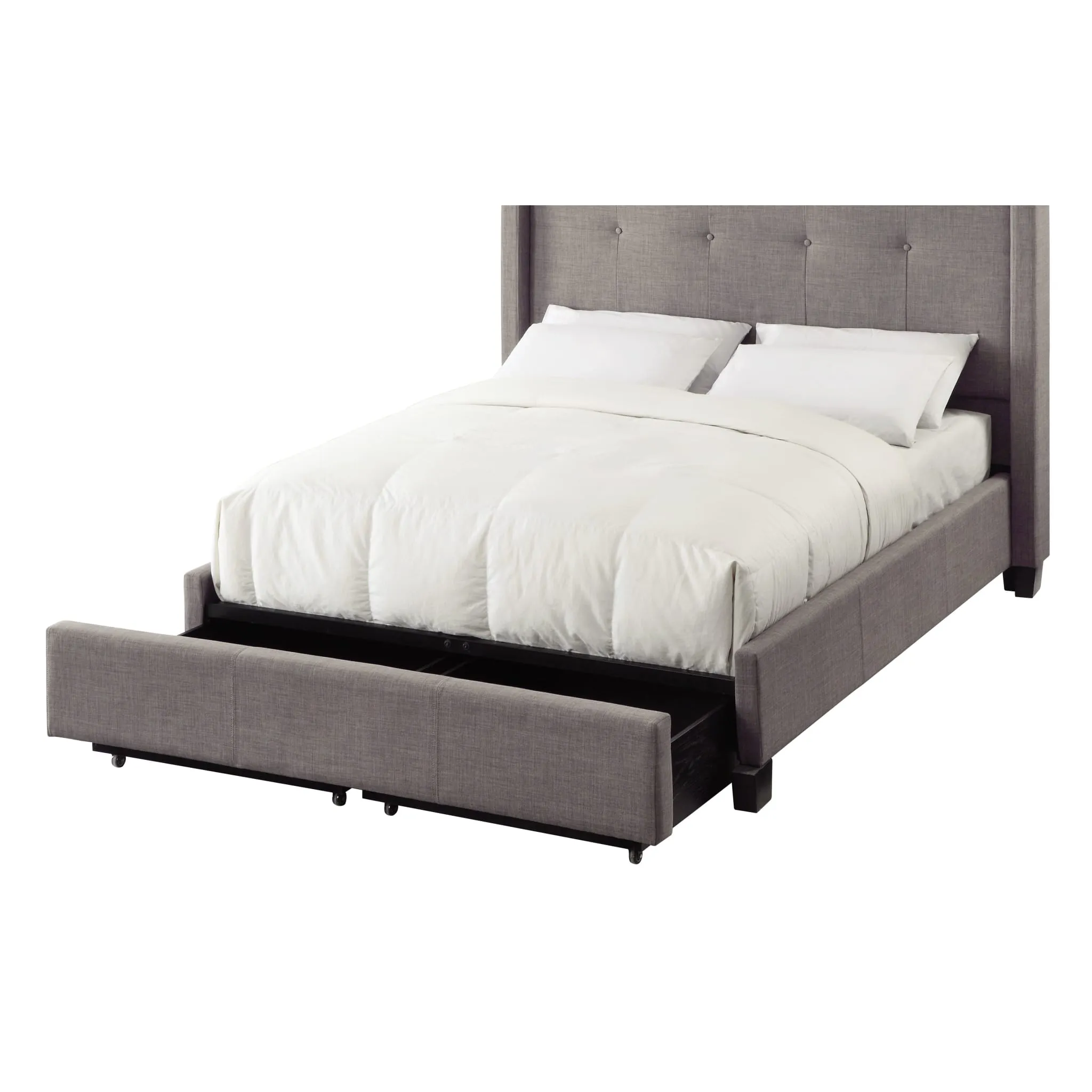 Madeleine Wingback Upholstered Platform Storage Bed