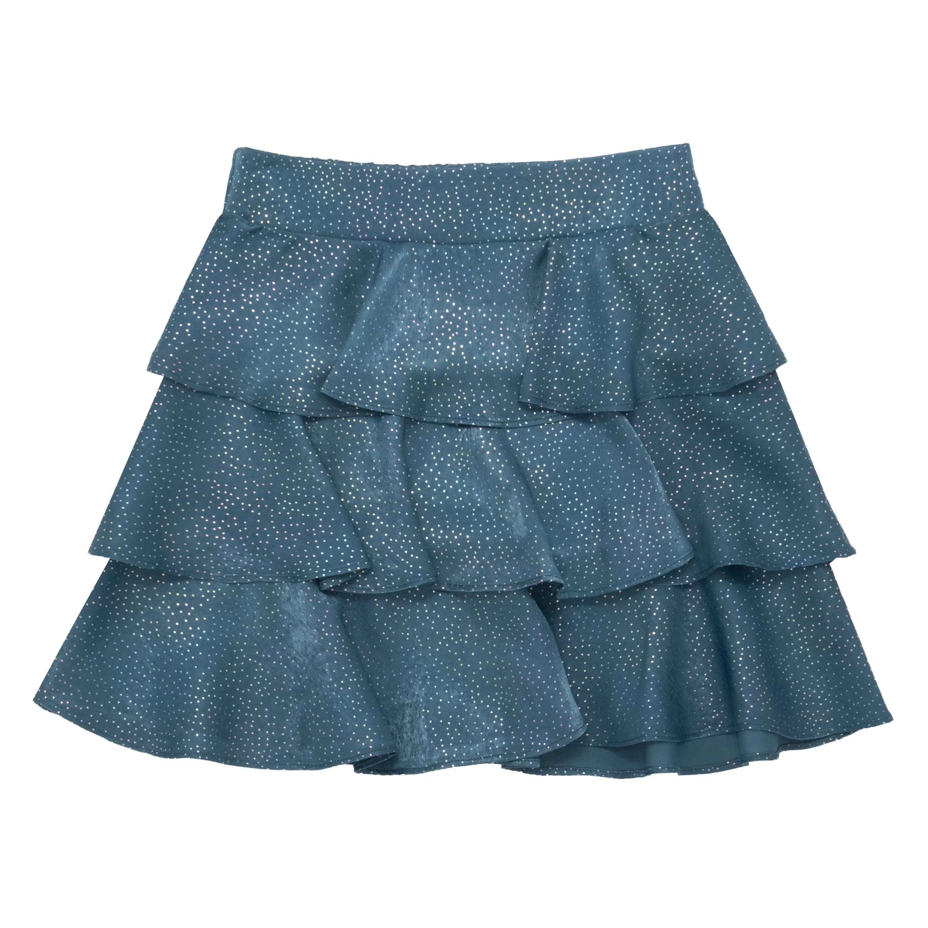 Metallic Dot Tiered Skirt