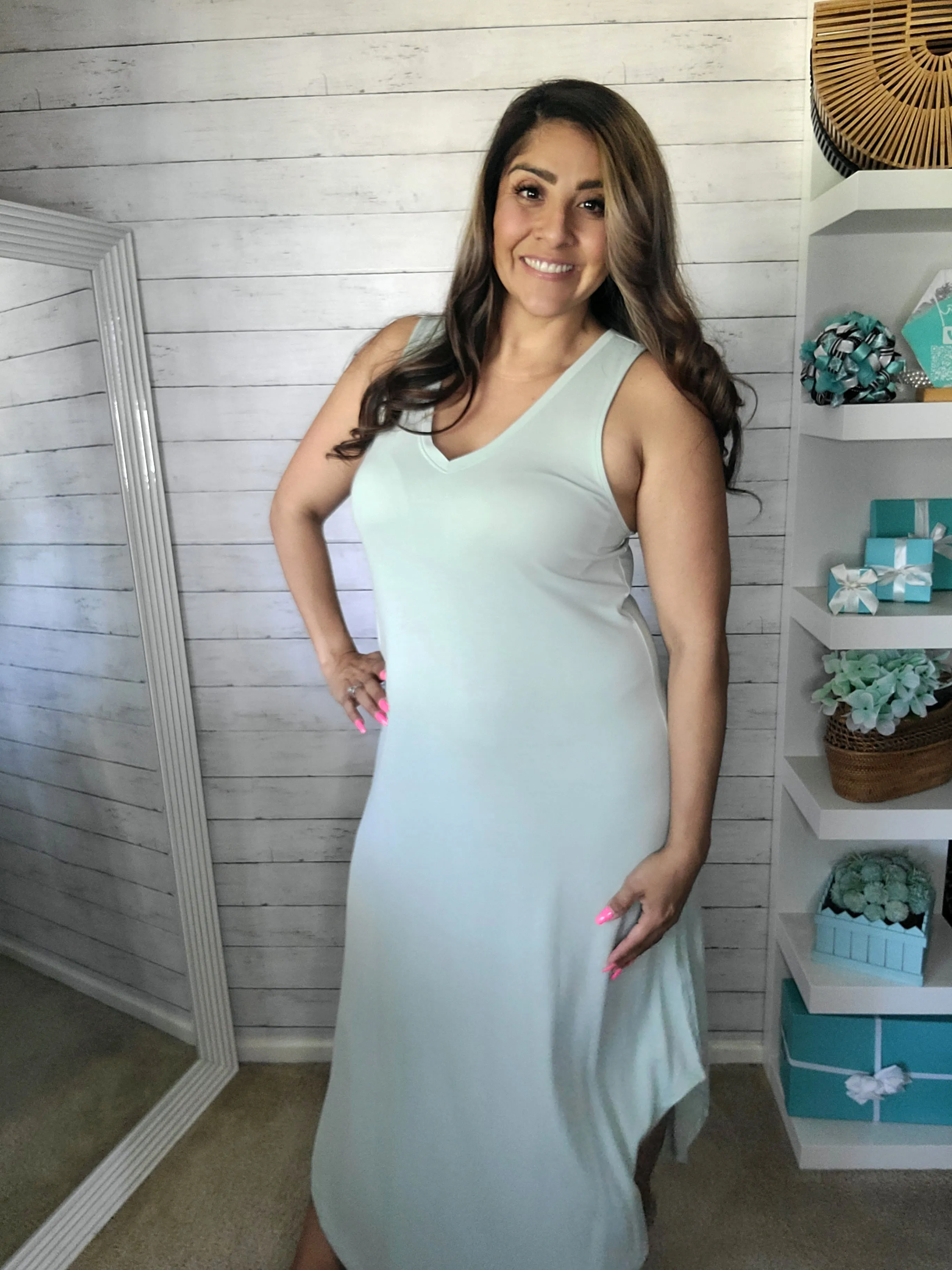 Mint Sleeveless Midi Dress