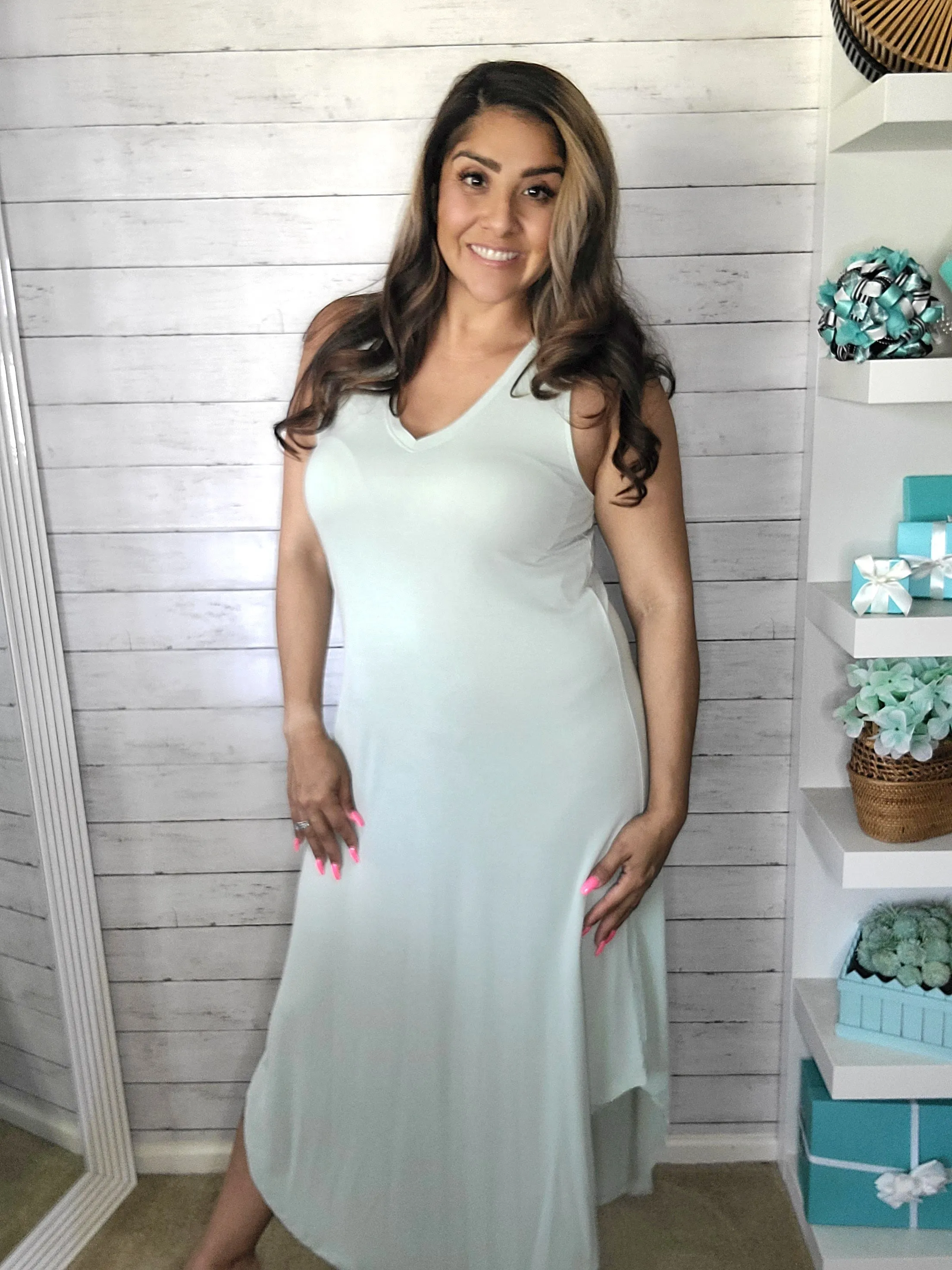 Mint Sleeveless Midi Dress