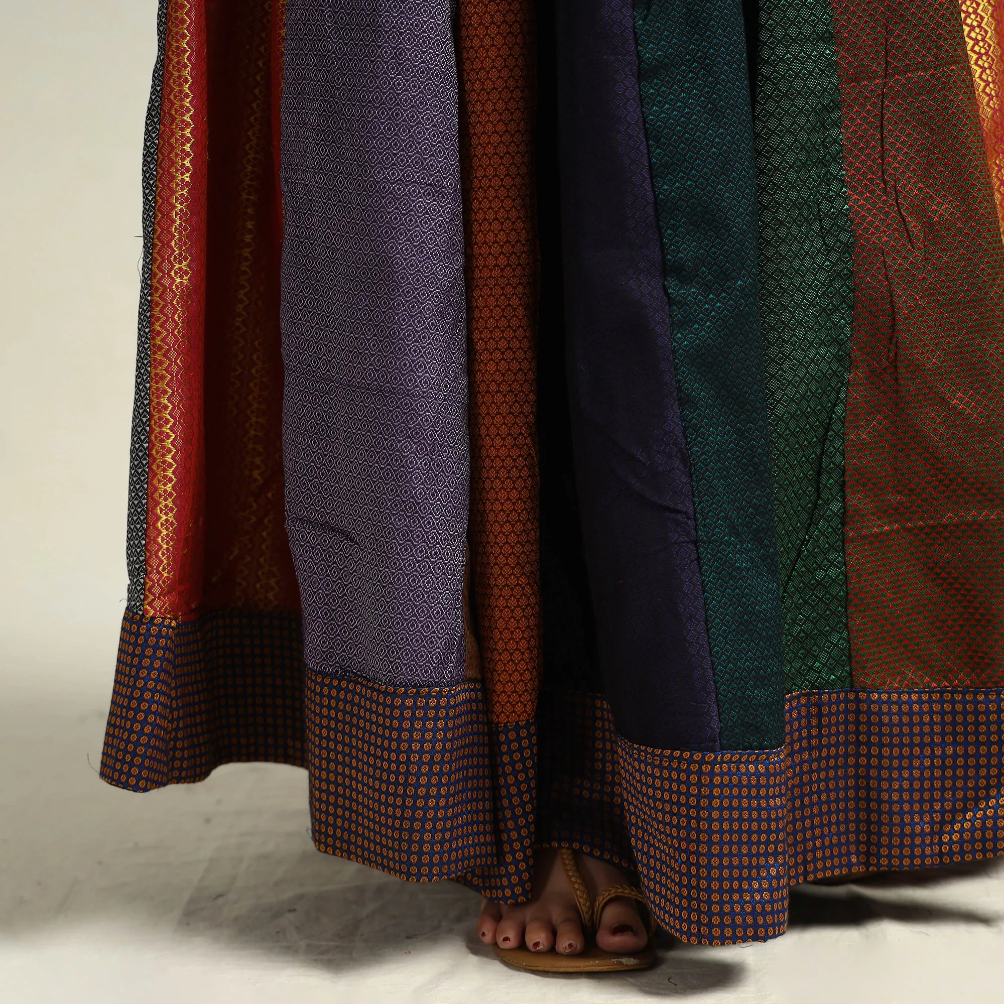 Multicolor - Khun Patchwork 24 Kali Cotton Long Skirt 10