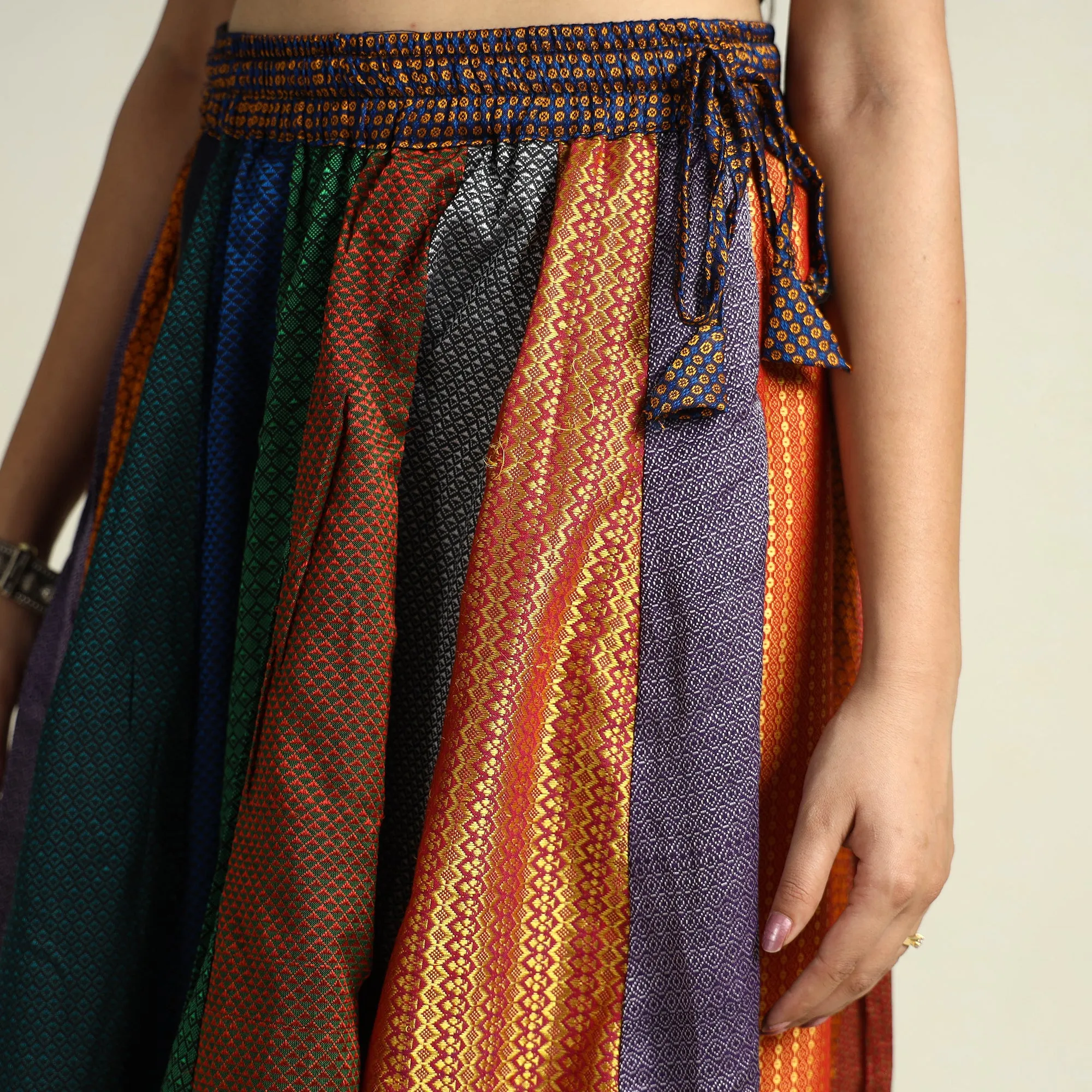 Multicolor - Khun Patchwork 24 Kali Cotton Long Skirt 10