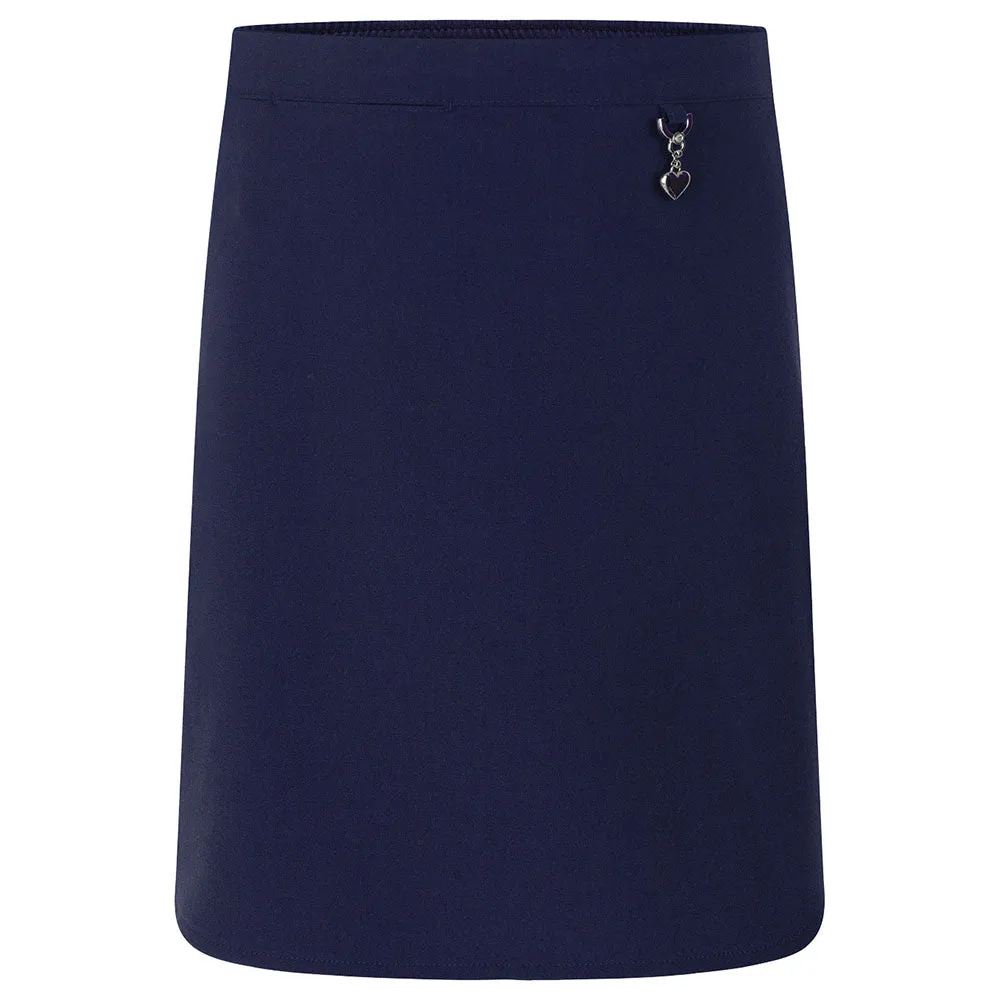 Navy Lycra Skirt with Heart Detail