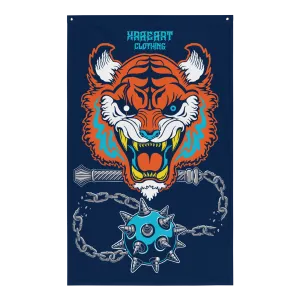 NO MASTERS Orange Tiger Tapestry